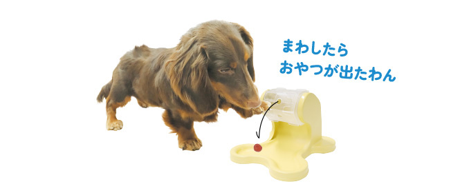 まわしたらおやつが出たわん