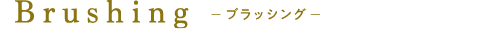 ブラッシング