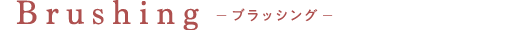 ブラッシング