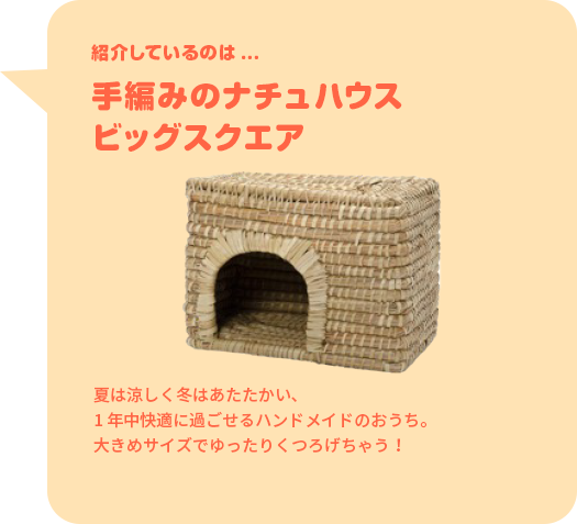 紹介しているのは...手編みのナチュハウスビッグスクエア