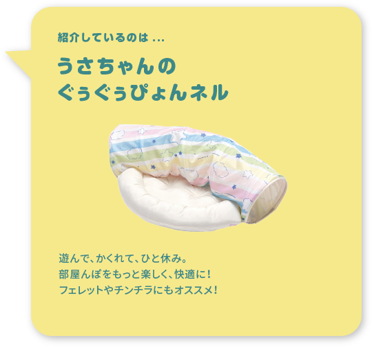 紹介しているのは...うさちゃんのぐぅぐぅぴょんネル