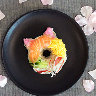 猫の寿司ケーキ