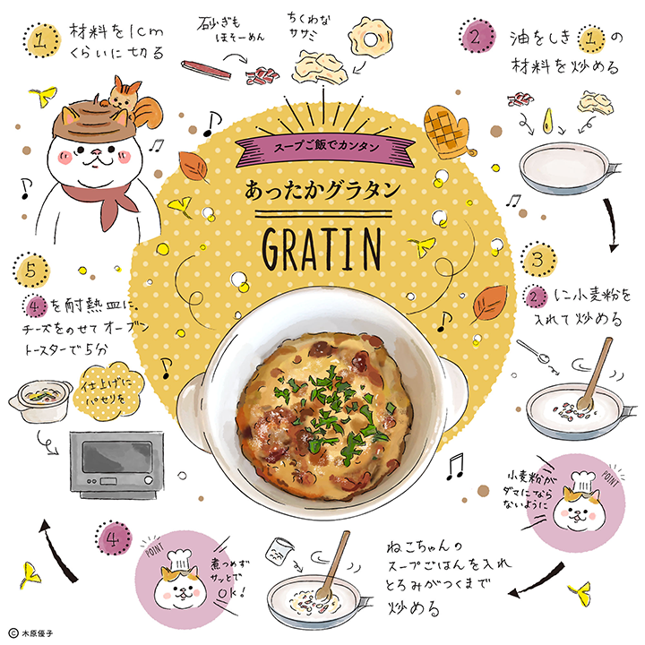 スープご飯でカンタン あったかグラタン レシピ