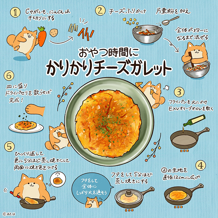 おやつ時間に♪かりかりチーズガレット