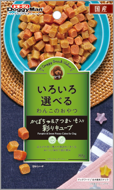 ドギースナック　バリュー　かぼちゃ＆さつまいも入り彩りキューブ